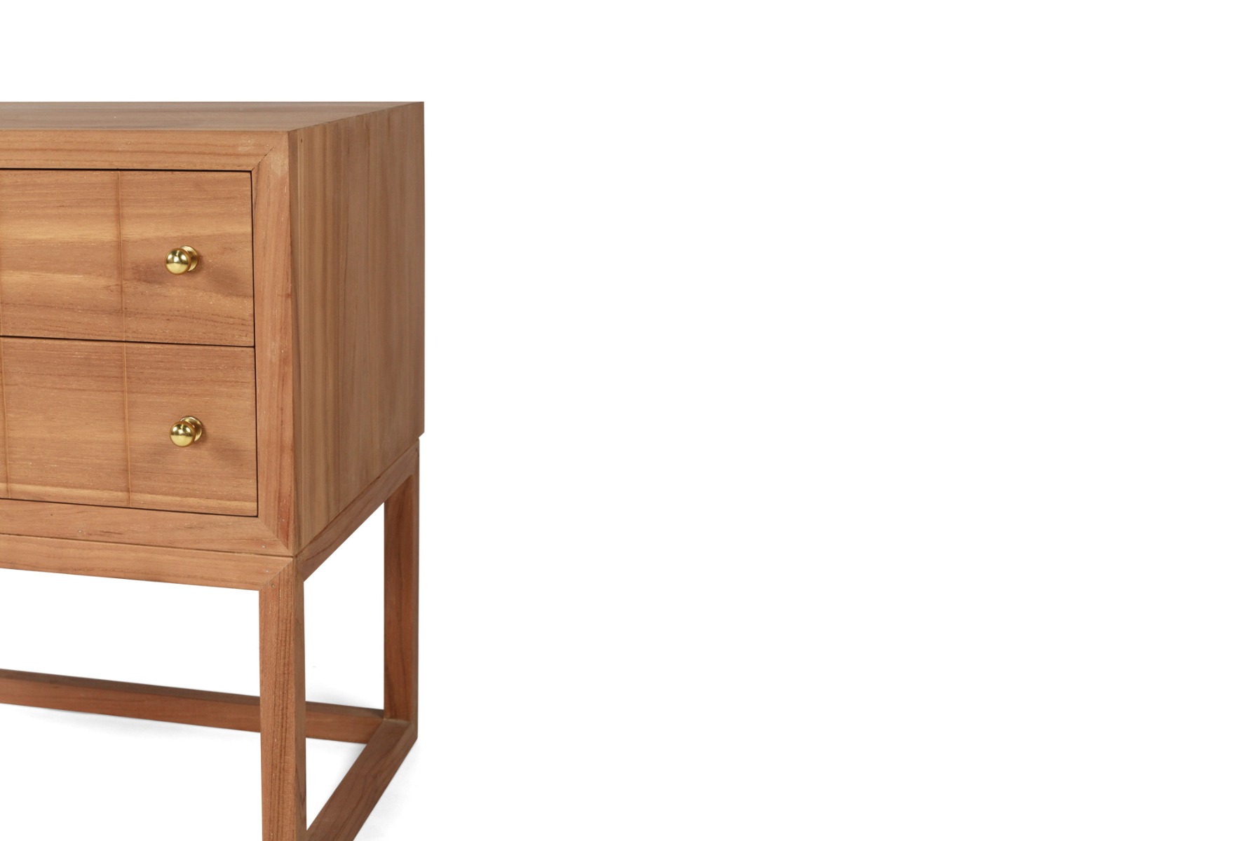 Lisette Bedside Table Teak, Width 71cm x Depth 45cm x Height 66.7cm - Image 8