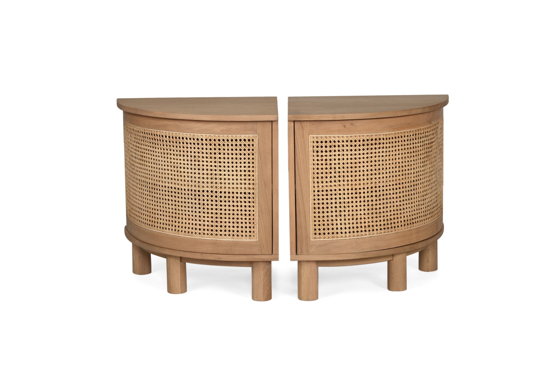 Iluka Bedside Tables Left and Right Pair, Width 60cm x Depth 50cm x Height 66cm - Image 2