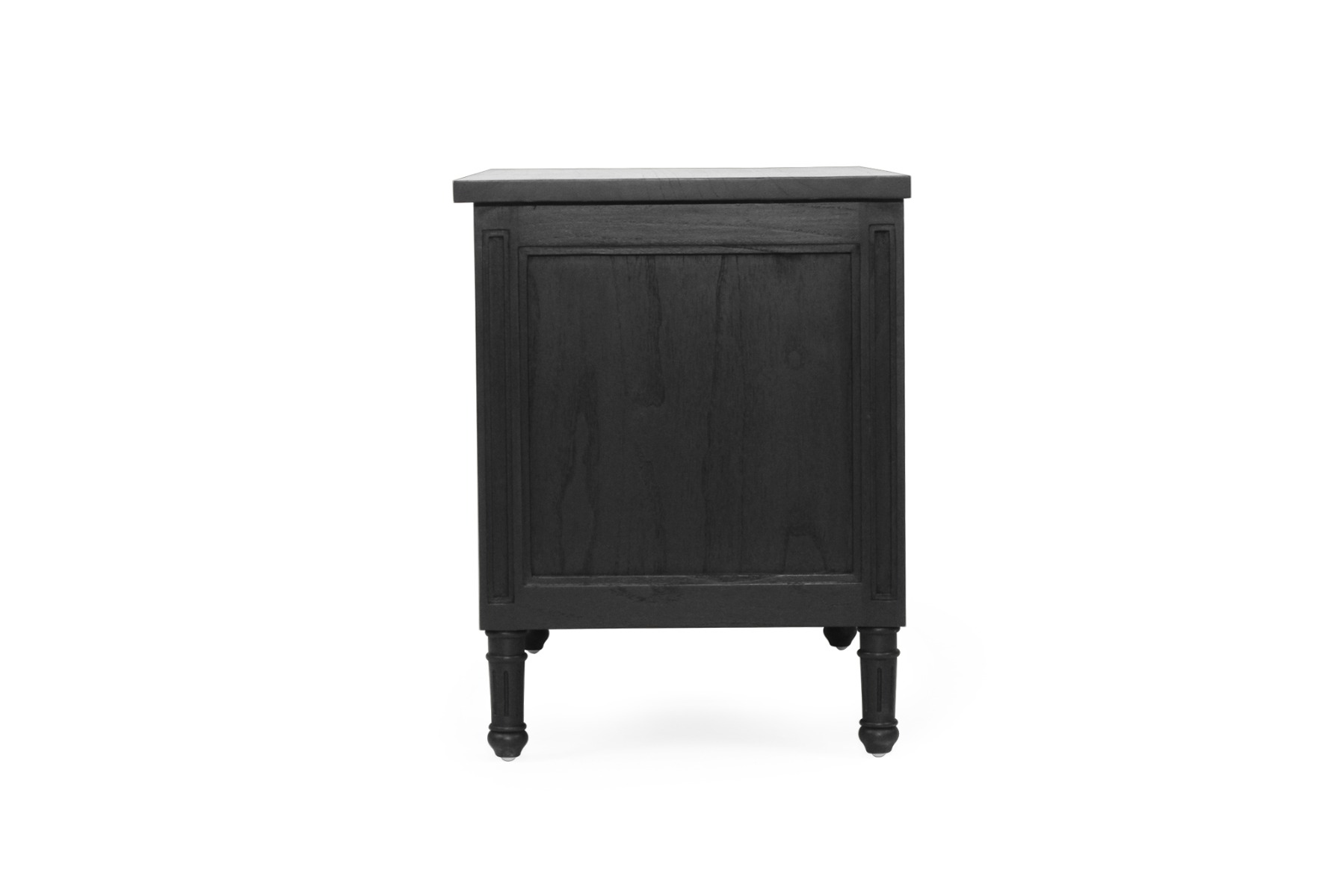 Hamilton Bedside Table/ Nightstand 3 Drawer Black, Width 91cm x Depth 51cm x Height 67cm - Image 7