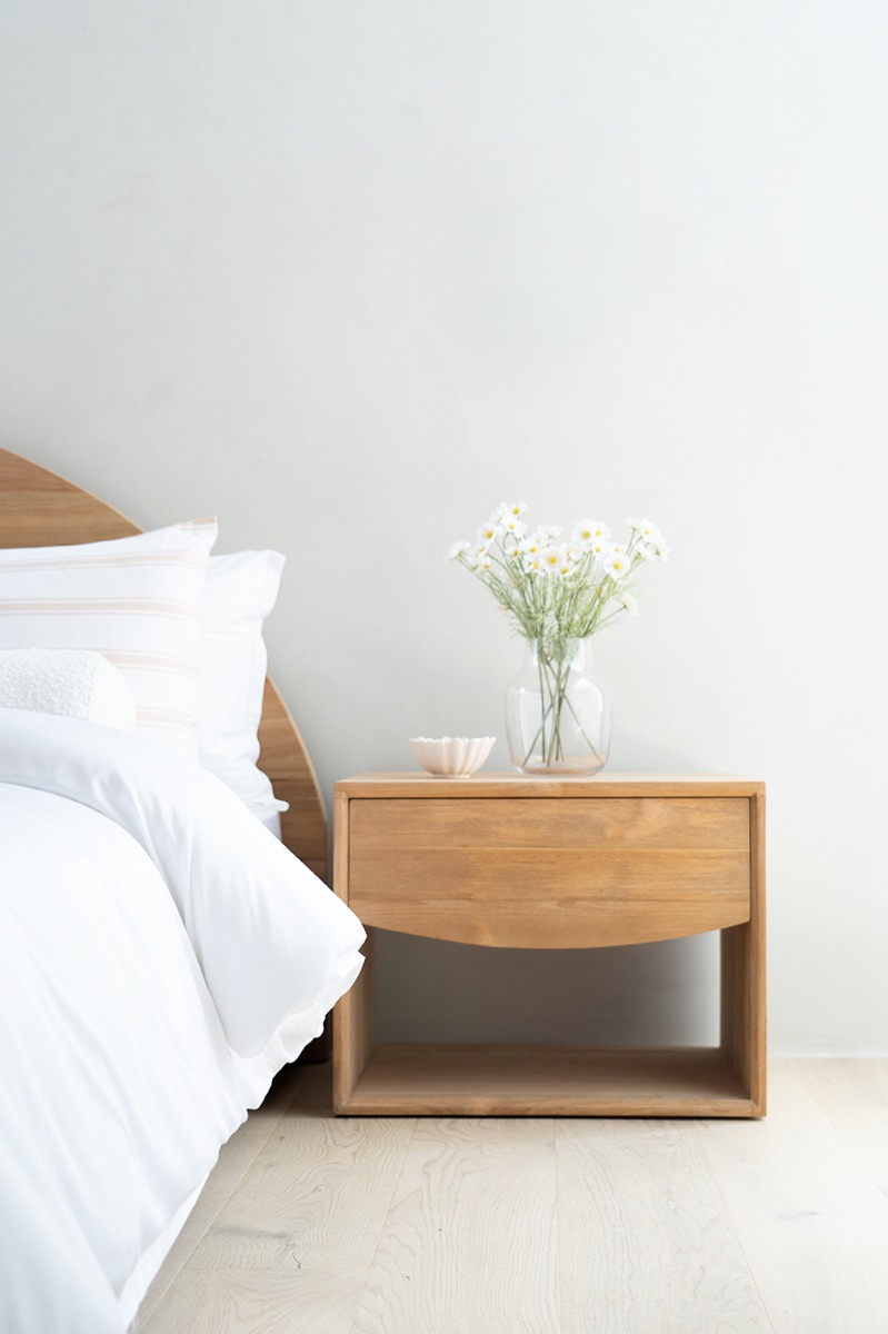 Koa Bedside Table Low, W 60cm x D 46cm x H 46cm - Image 3