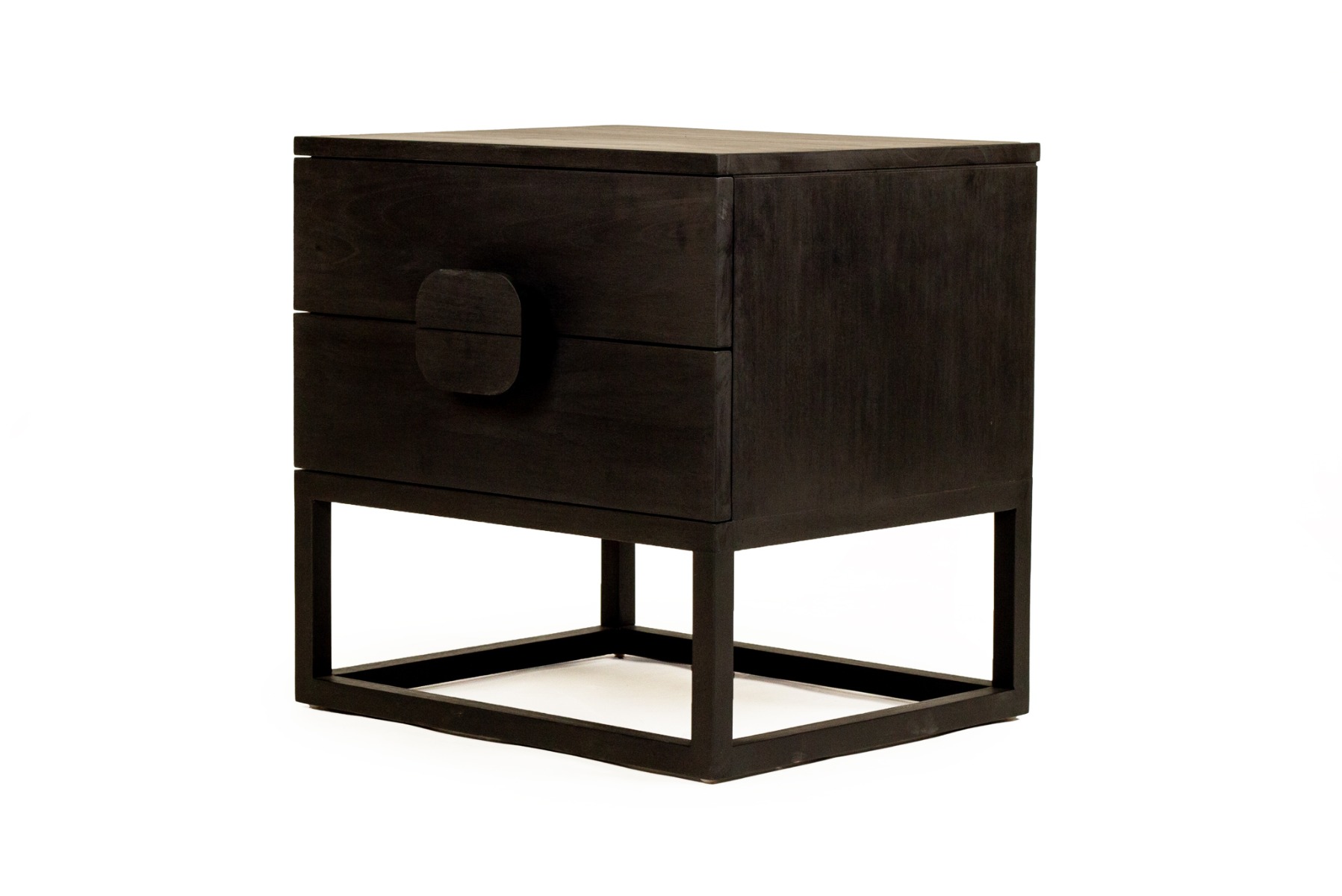 Eden Bedside Table Black, W 60cm x D 52cm x H 61cm - Image 3