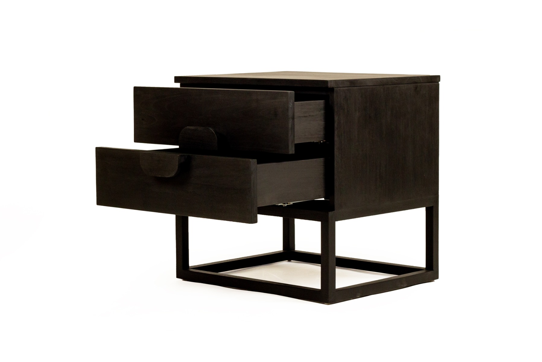Eden Bedside Table Black, W 60cm x D 52cm x H 61cm - Image 4
