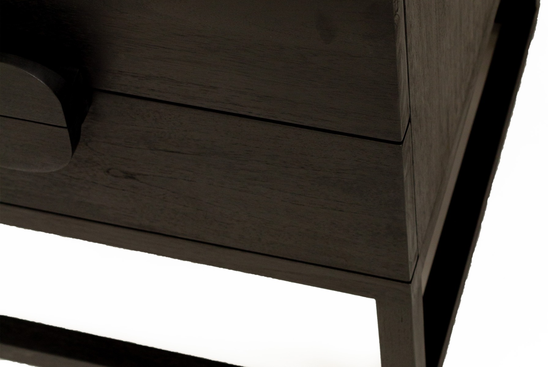 Eden Bedside Table Black, W 60cm x D 52cm x H 61cm - Image 7