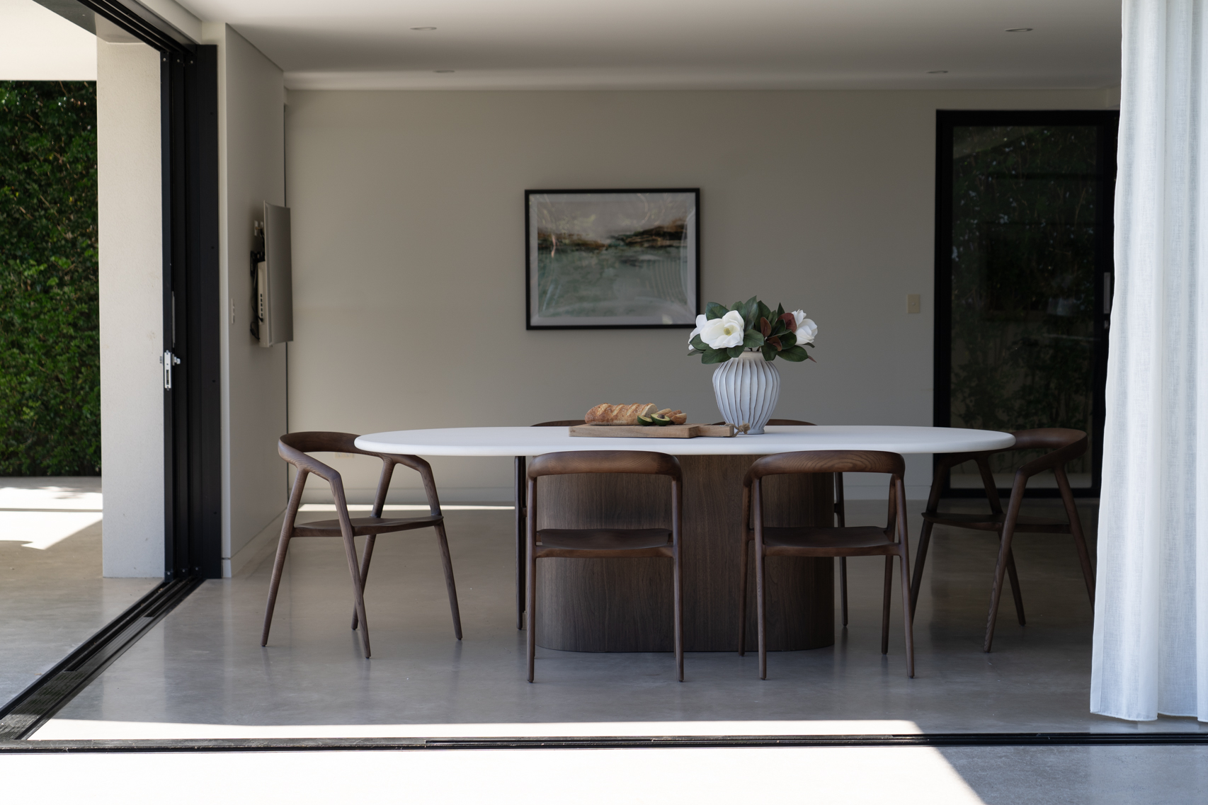 Cali Dining Chair Walnut, Width 54cm x Depth 55cm x Height 77cm - Image 3