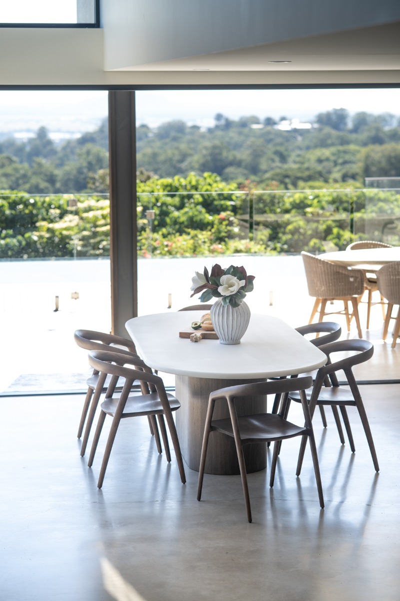 Cali Dining Chair Walnut, Width 54cm x Depth 55cm x Height 77cm - Image 4