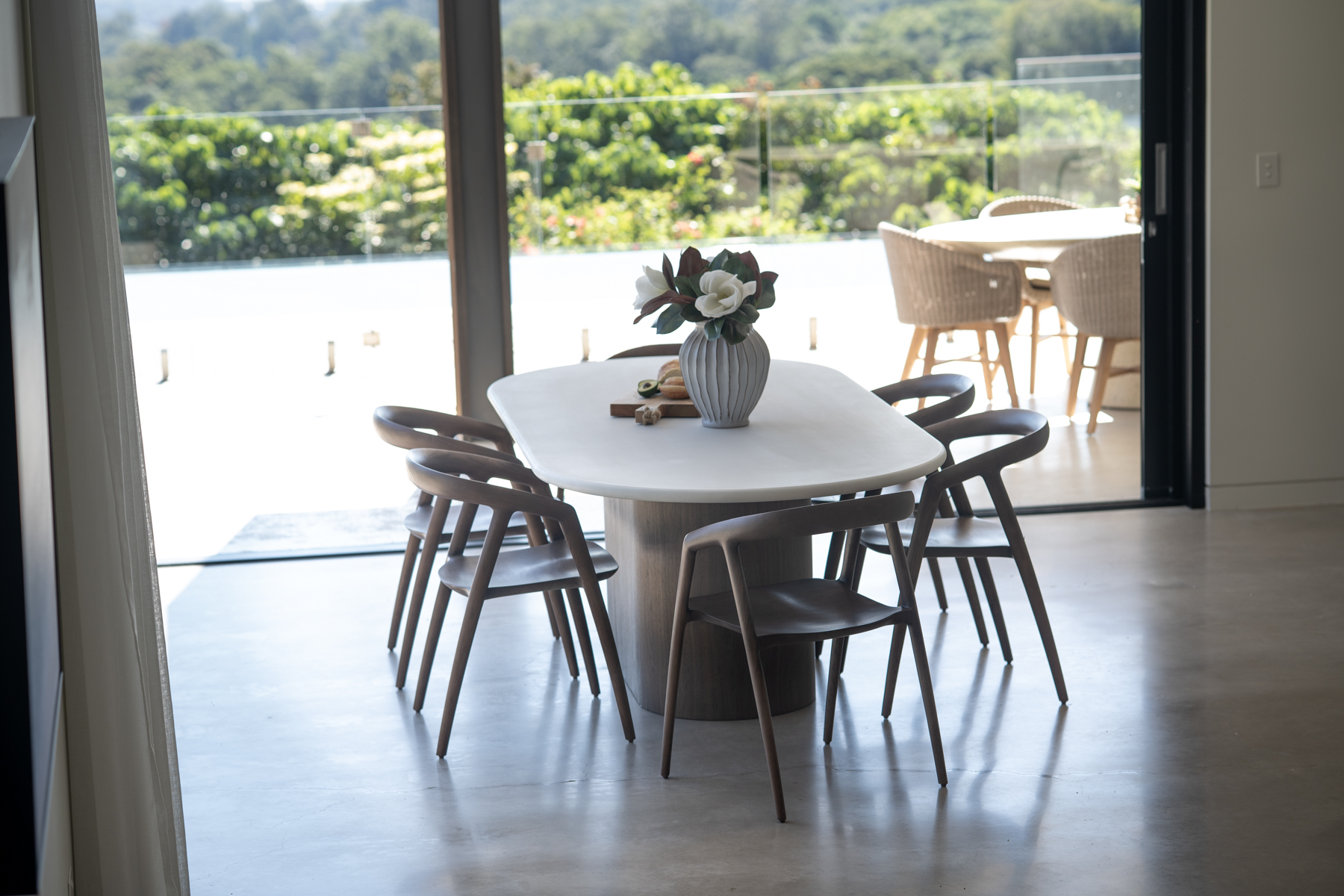 Cali Dining Chair Walnut, Width 54cm x Depth 55cm x Height 77cm - Image 6