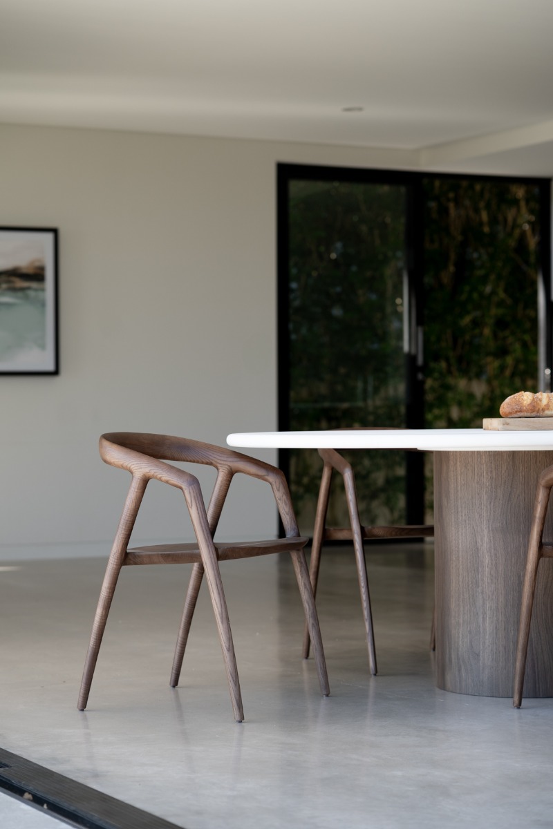 Cali Dining Chair Walnut, Width 54cm x Depth 55cm x Height 77cm - Image 7
