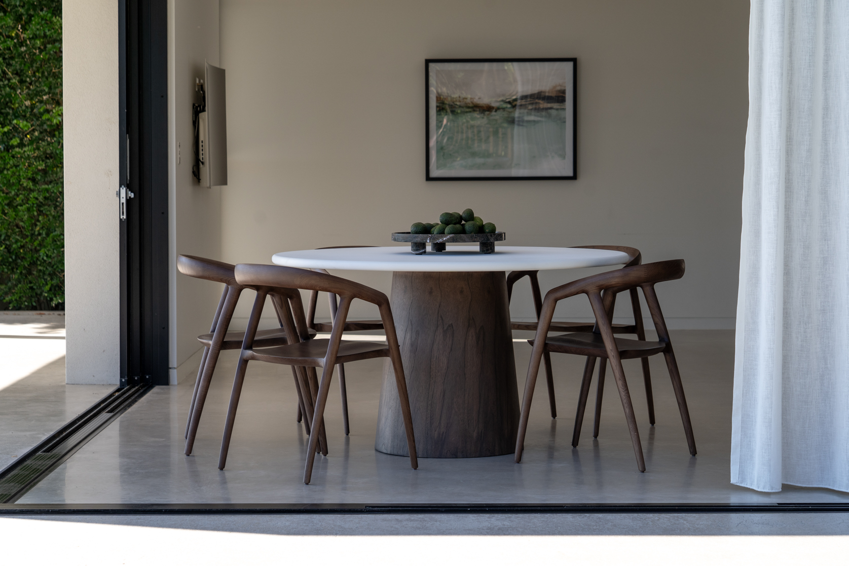 Cali Dining Chair Walnut, Width 54cm x Depth 55cm x Height 77cm - Image 9