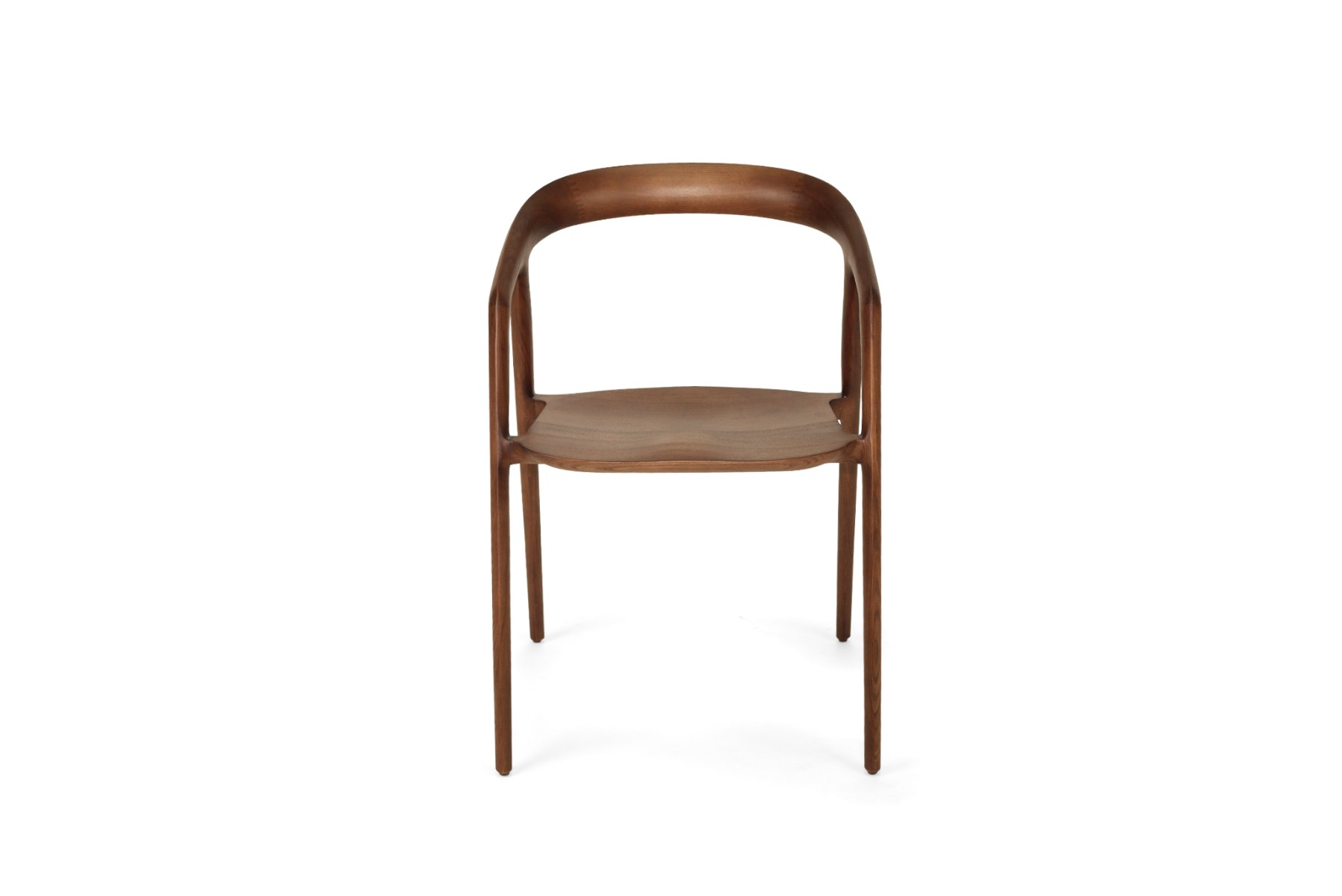 Cali Dining Chair Walnut, Width 54cm x Depth 55cm x Height 77cm - Image 13