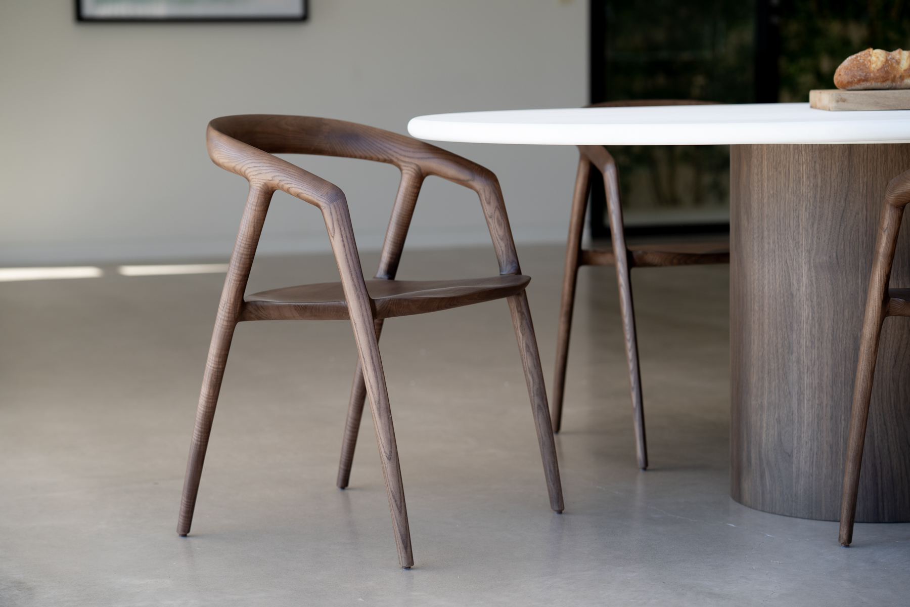 Cali Dining Chair Walnut, Width 54cm x Depth 55cm x Height 77cm - Image 15
