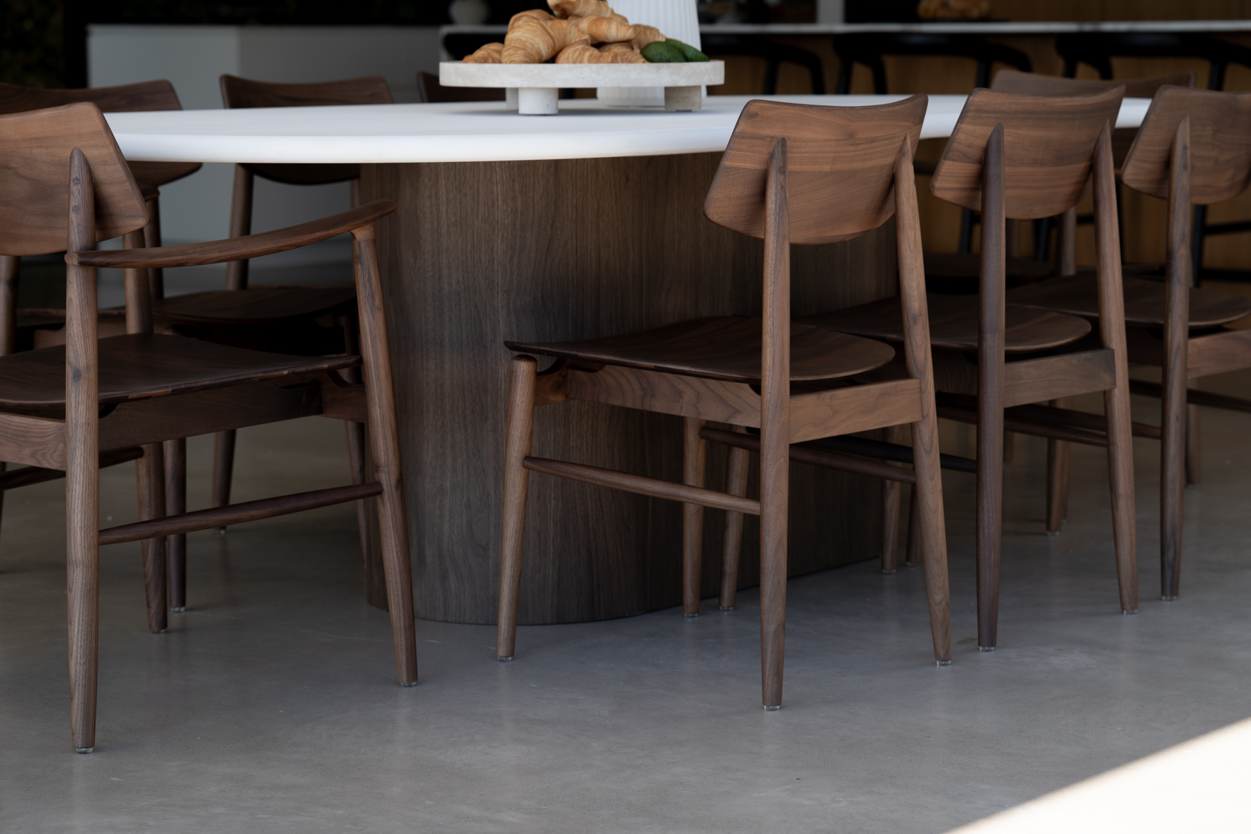 Harlow Dining Chair Walnut with Timber Seat, W 48cm x D 51cm x H80cm - Image 21