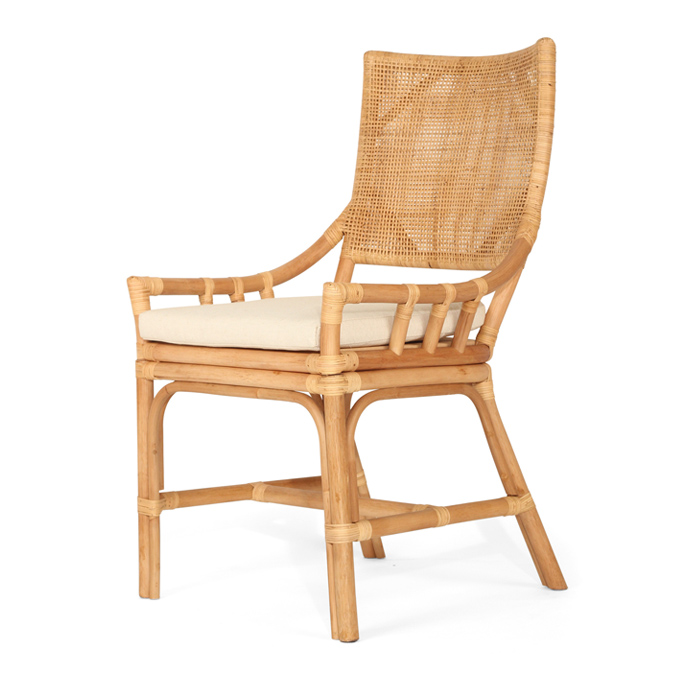 Kora Dining Chair Natural By Serrata Living, W 56cm × D 55cm × H 96cm