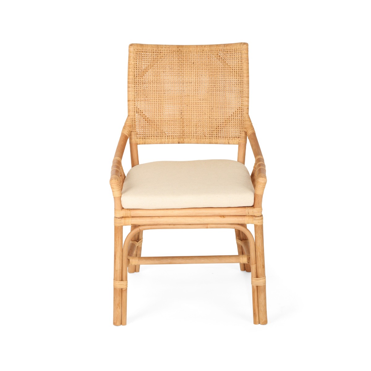 Kora Dining Chair Natural By Serrata Living, W 56cm × D 55cm × H 96cm - Image 8