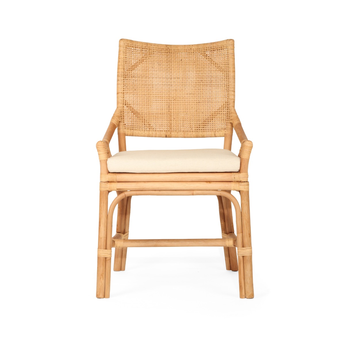 Kora Dining Chair Natural By Serrata Living, W 56cm × D 55cm × H 96cm - Image 9
