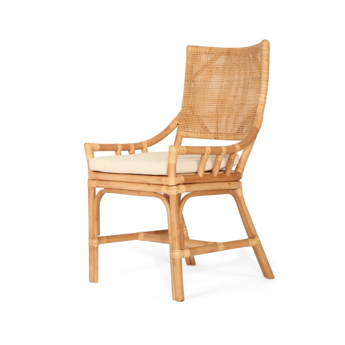 Kora Dining Chair Natural By Serrata Living, W 56cm × D 55cm × H 96cm - Image 10