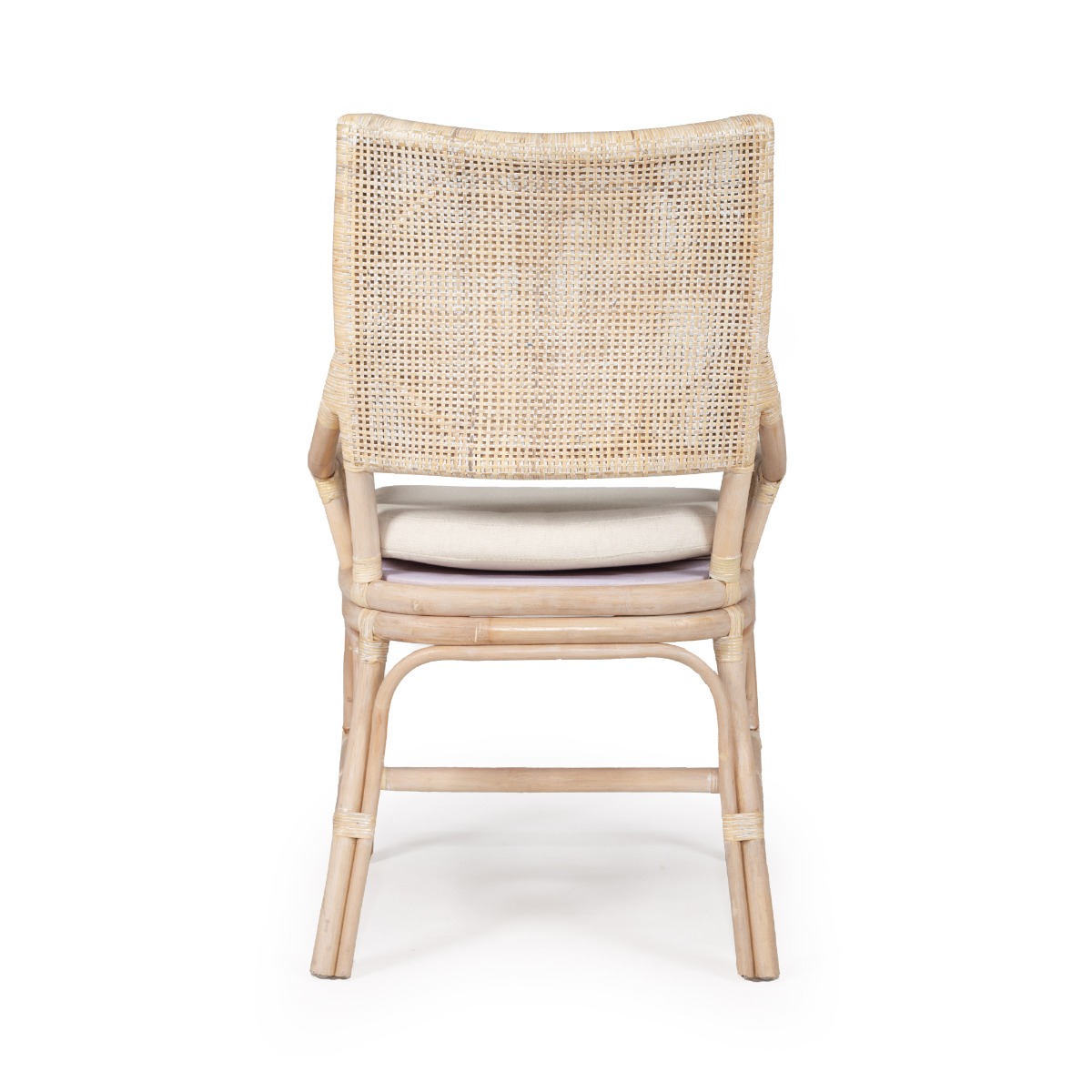 Kora Dining Chair Whitewash By Serrata Living, W 56cm × D 55cm × H 96cm - Image 4