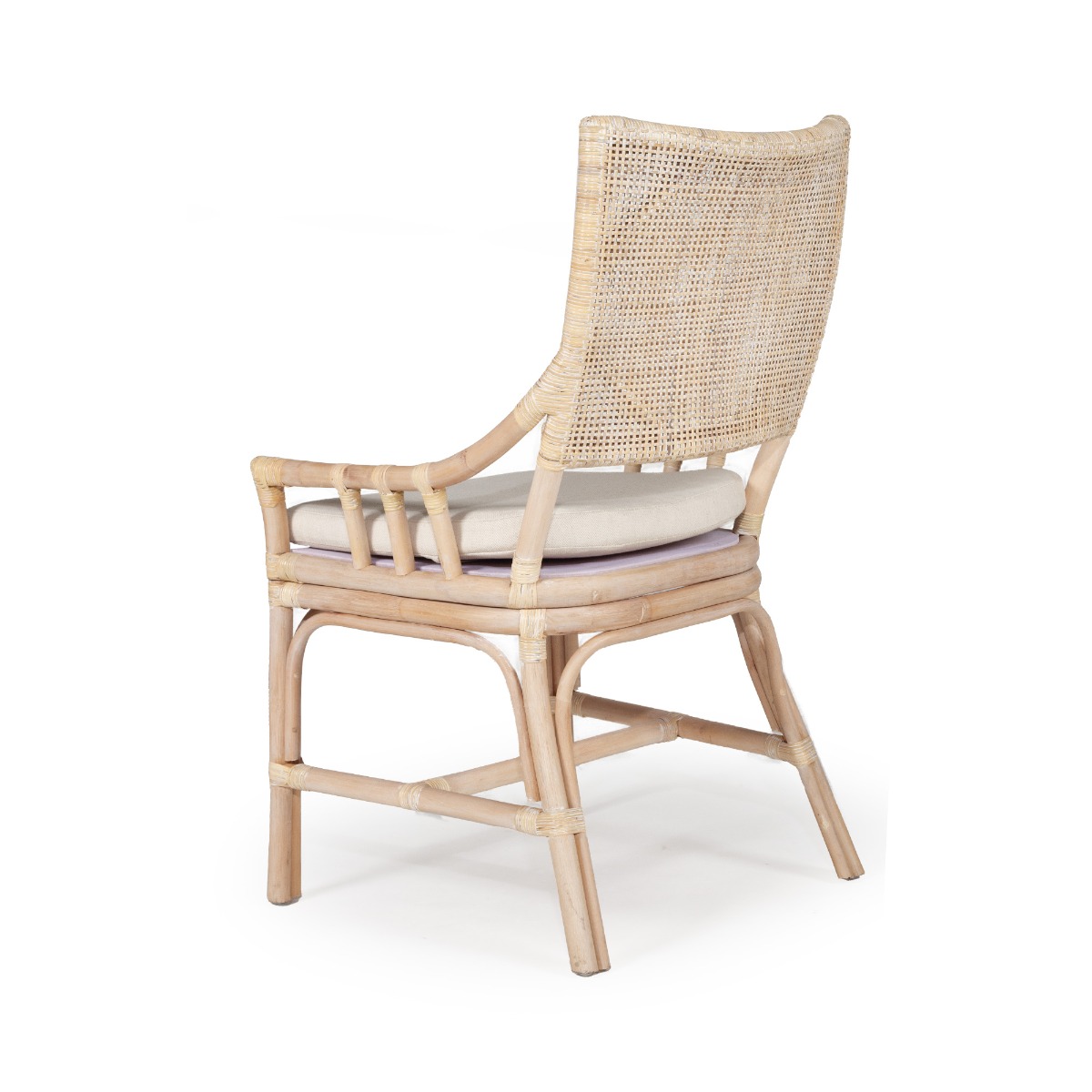 Kora Dining Chair Whitewash By Serrata Living, W 56cm × D 55cm × H 96cm - Image 5