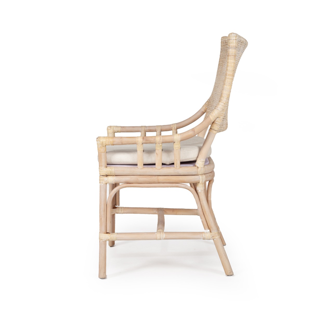 Kora Dining Chair Whitewash By Serrata Living, W 56cm × D 55cm × H 96cm - Image 6