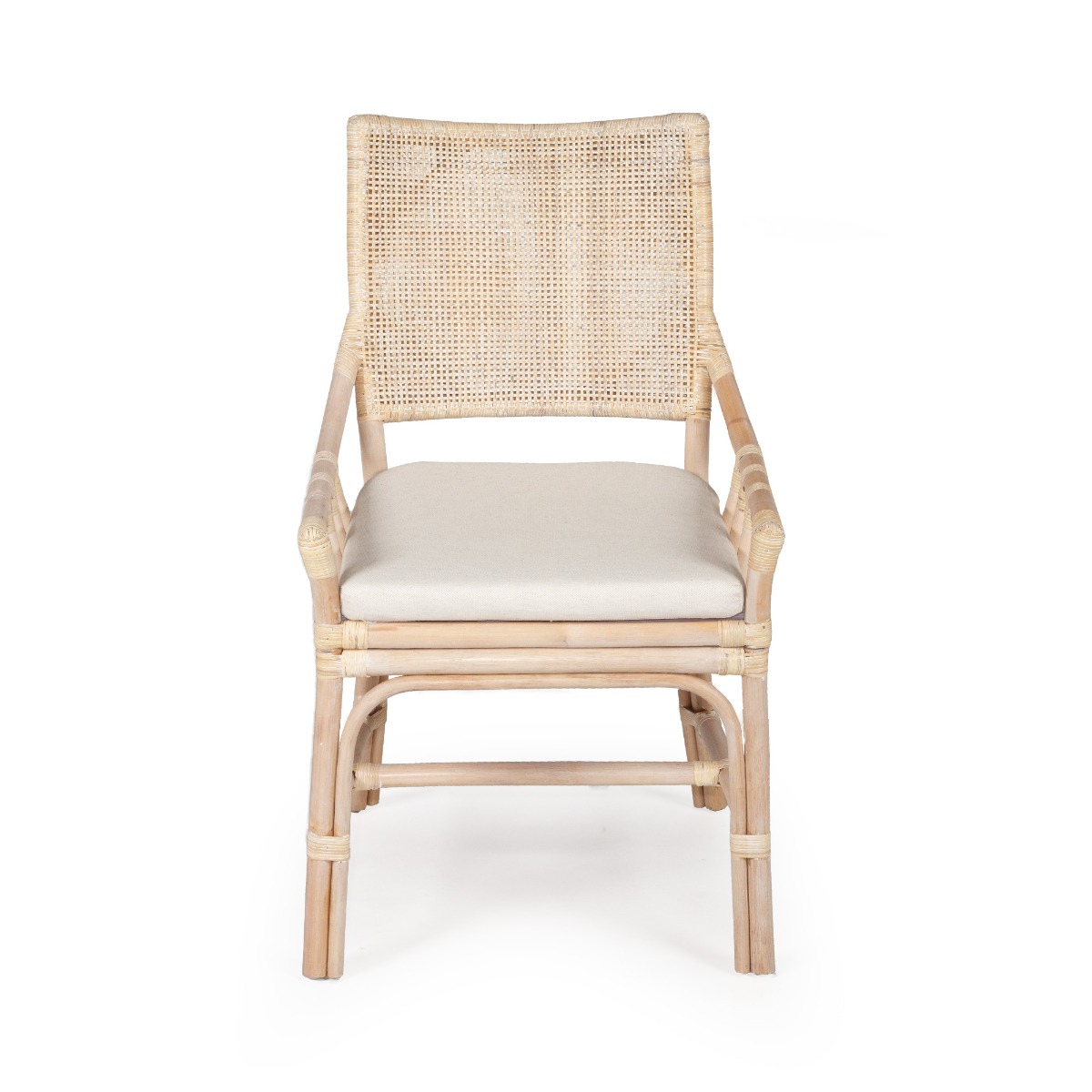 Kora Dining Chair Whitewash By Serrata Living, W 56cm × D 55cm × H 96cm - Image 7