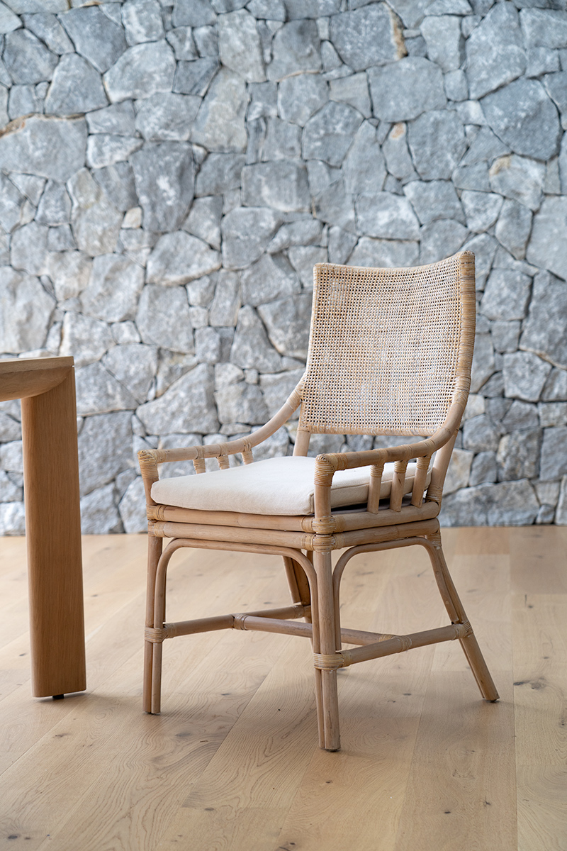 Kora Dining Chair Whitewash By Serrata Living, W 56cm × D 55cm × H 96cm - Image 8