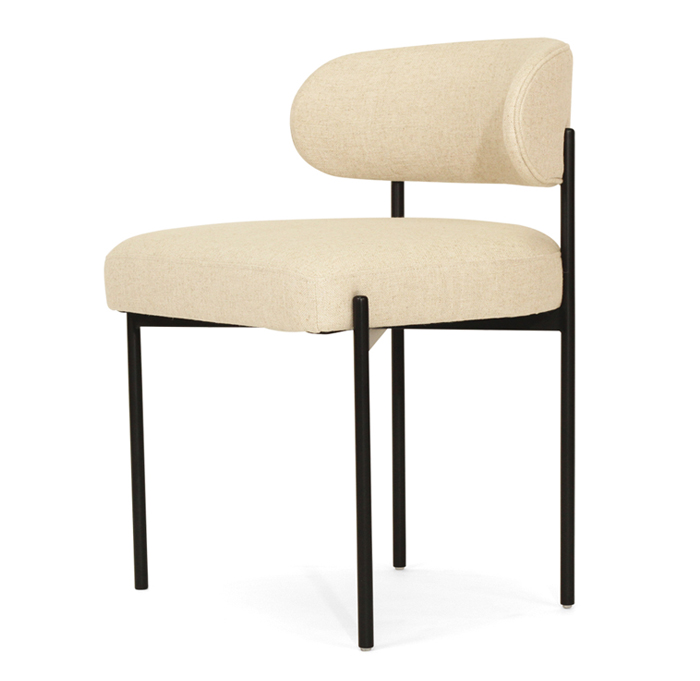Soho Dining Chair Linen, W 55cm x D 52cm x H 76cm