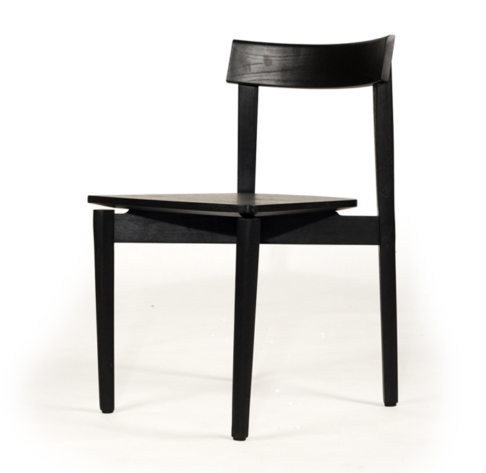 Jude Dining Chair Black, W 48cm x D 53cm x H78.5cm