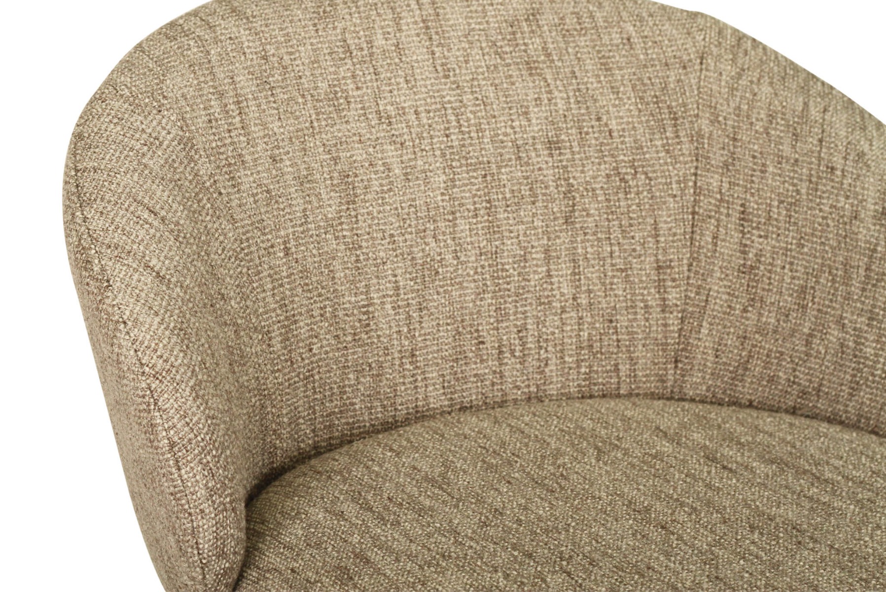 Anders Counter Stool Pebble Upholstery with White Legs, W 53cm x D 53cm x H 85cm - Image 2