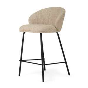 wp-image-tigress-59929.jpg Anders Counter Stool Pebble Upholstery with Black Legs, W 53cm x D 53cm x H 85cm