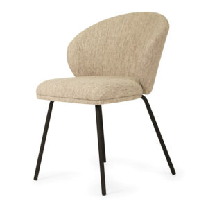 wp-image-tigress-60000.jpg Anders Dining Chair Pebble Upholstery with Black Legs, W 53cm x D 53cm x H 78cm