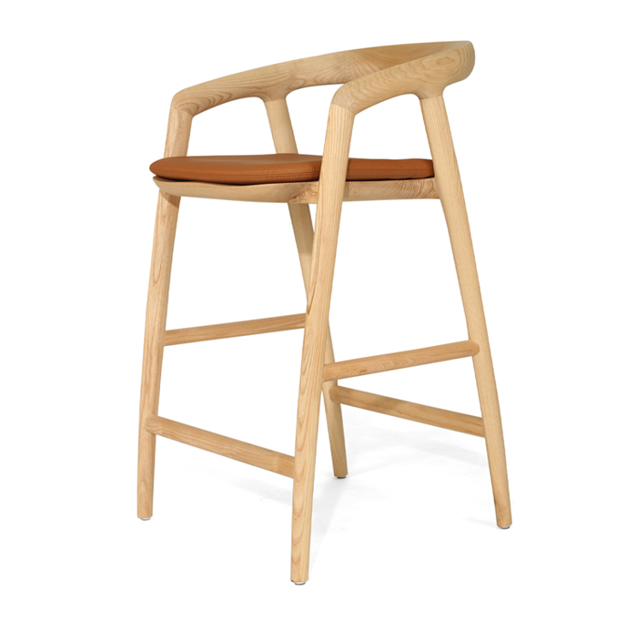 Cali Counter Stool Seat Cushion Tan, Width 49cm x Depth 43cm x Height 3cm
