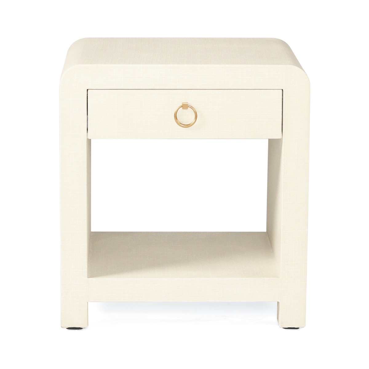 Newhaven Bedside Table Ivory by Serrata Living, W 56cm x D 46cm x H 61cm - Image 3