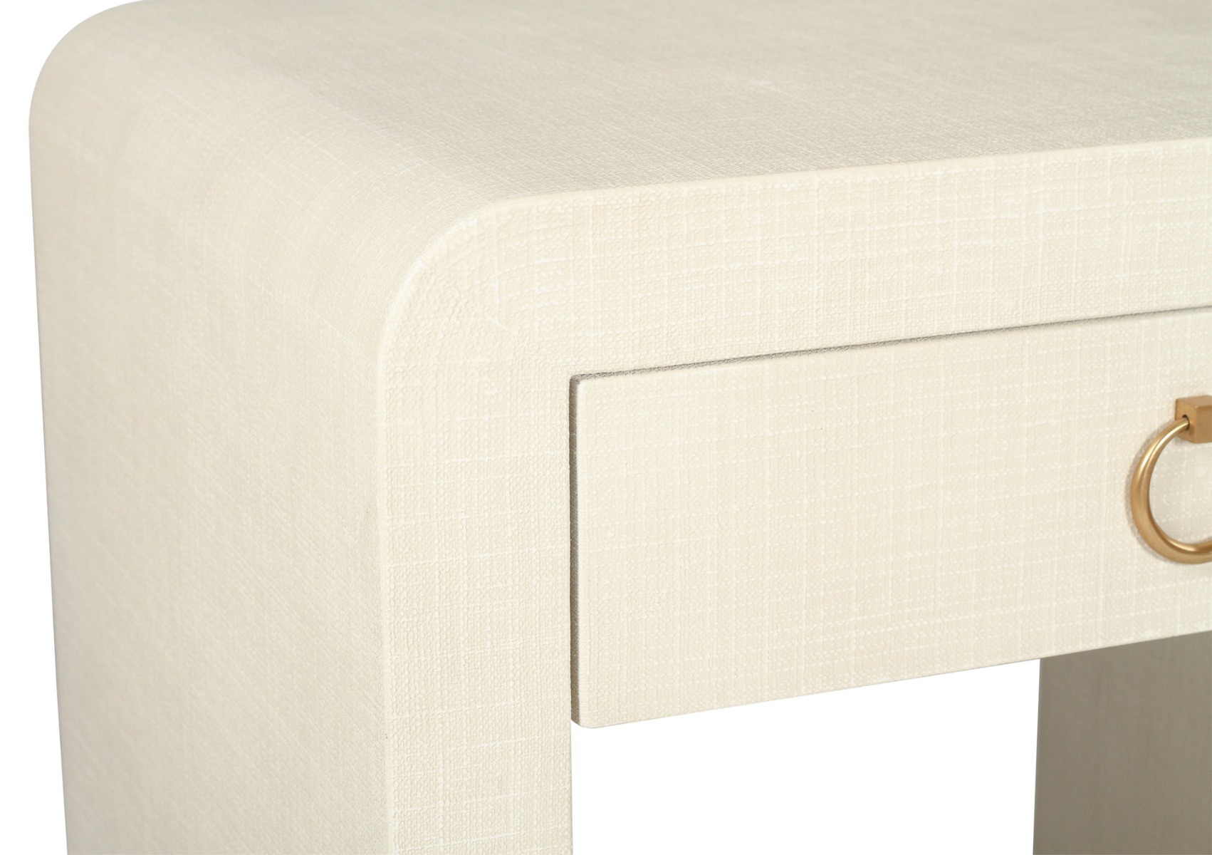 Newhaven Bedside Table Ivory by Serrata Living, W 56cm x D 46cm x H 61cm - Image 5