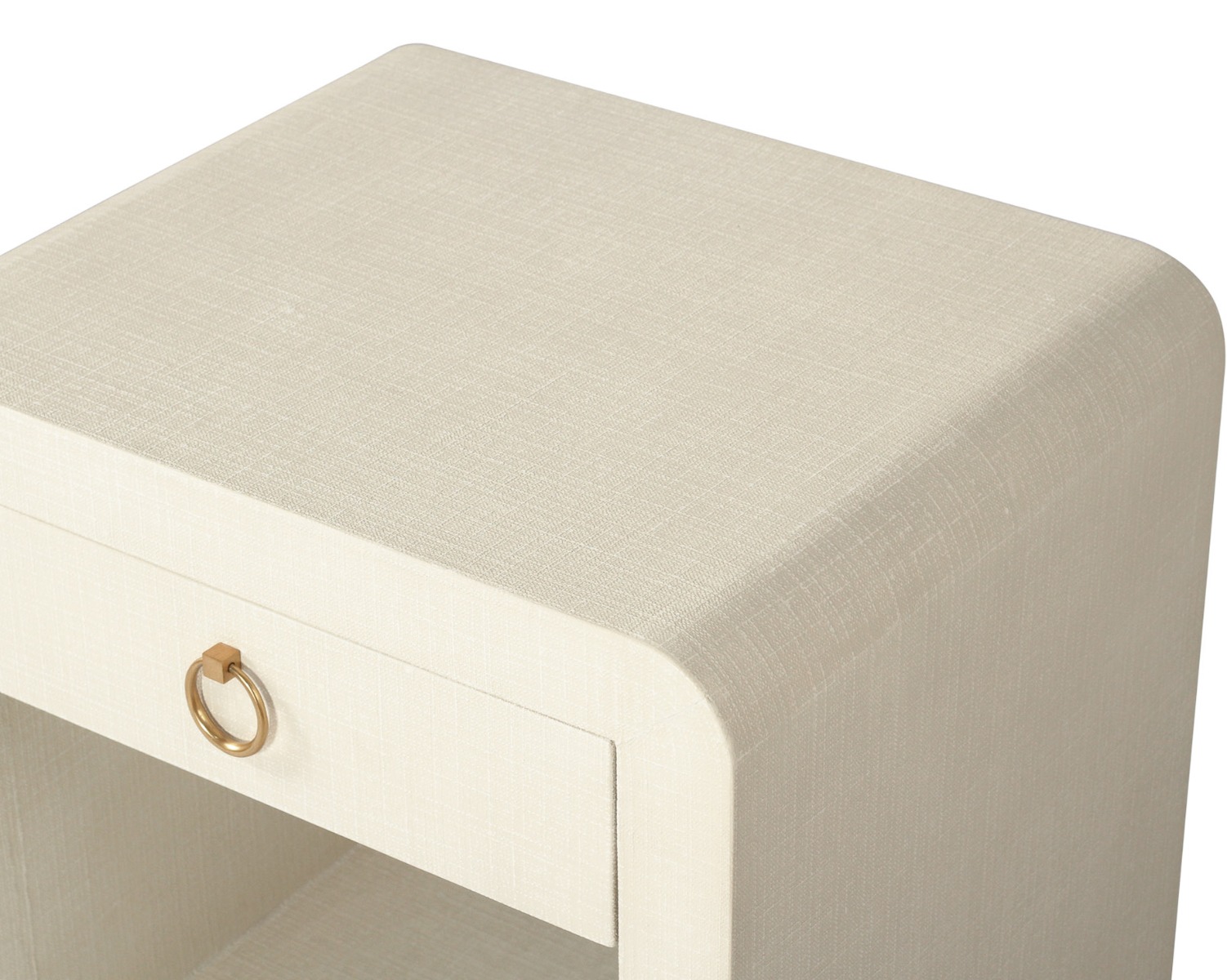 Newhaven Bedside Table Ivory by Serrata Living, W 56cm x D 46cm x H 61cm - Image 6