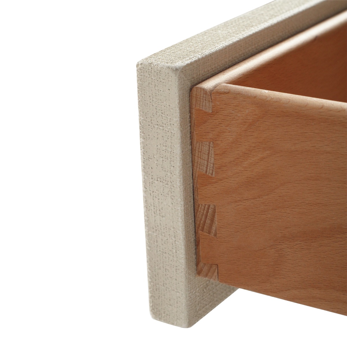 Newhaven Bedside Table Ivory by Serrata Living, W 56cm x D 46cm x H 61cm - Image 9