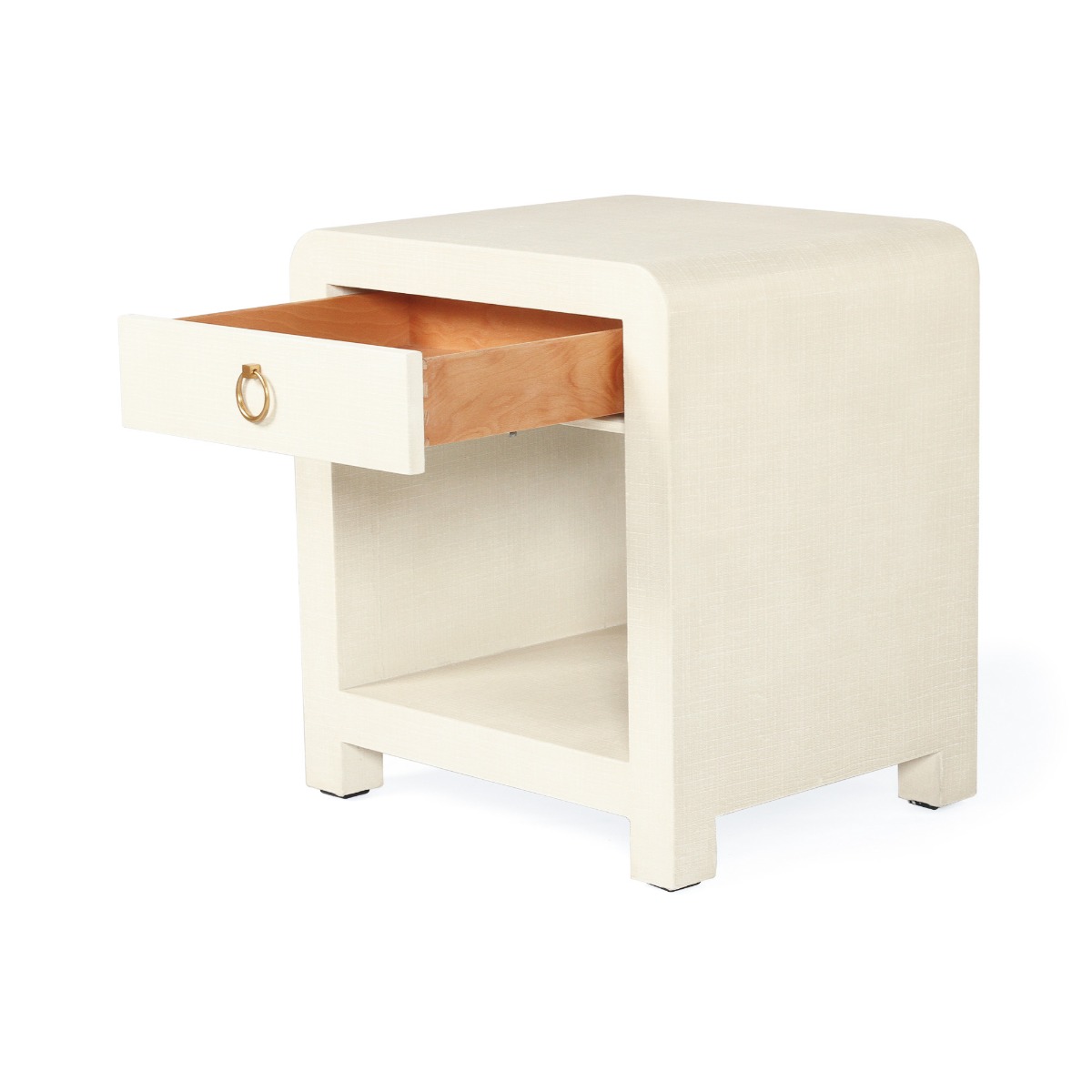 Newhaven Bedside Table Ivory by Serrata Living, W 56cm x D 46cm x H 61cm - Image 12