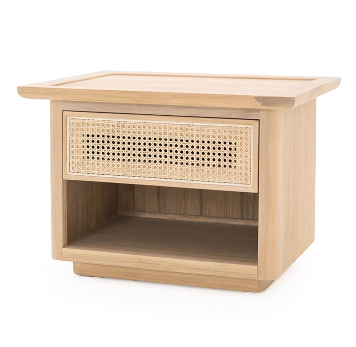 Brighton Bedside Table, W 65cm x D 50cm x H 45cm