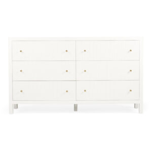 Audrey Chest Of Drawers White, W 160cm x D 50cm x H 92cm