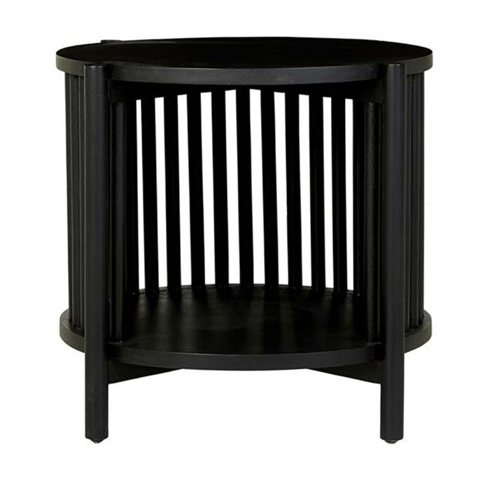 Sadie Side Table Black, 50cm DIA x 48cm H