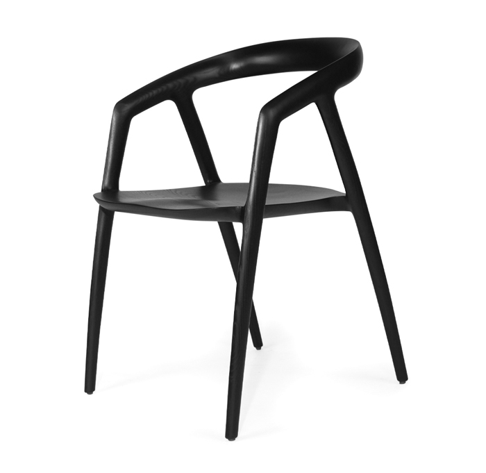 Cali Dining Chair Black, Width 54cm x Depth 55cm x Height 77cm