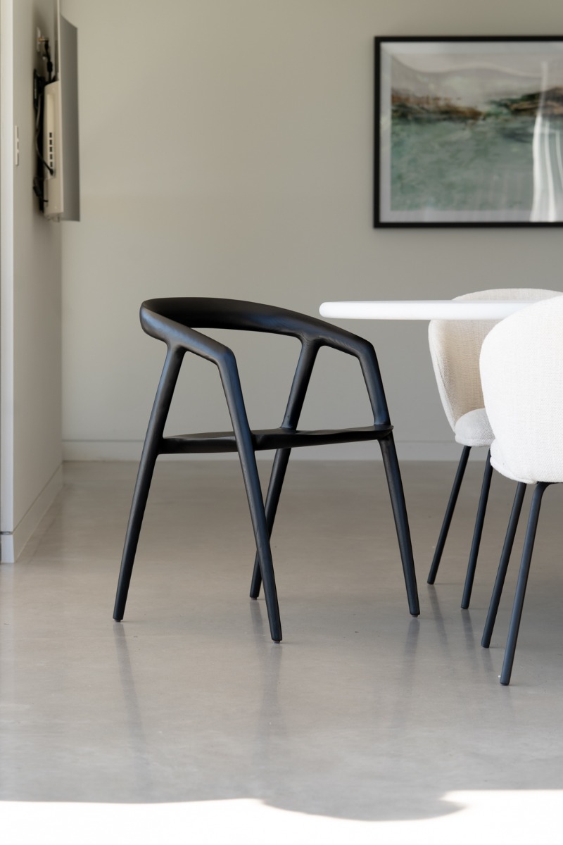 Cali Dining Chair Black, Width 54cm x Depth 55cm x Height 77cm - Image 8