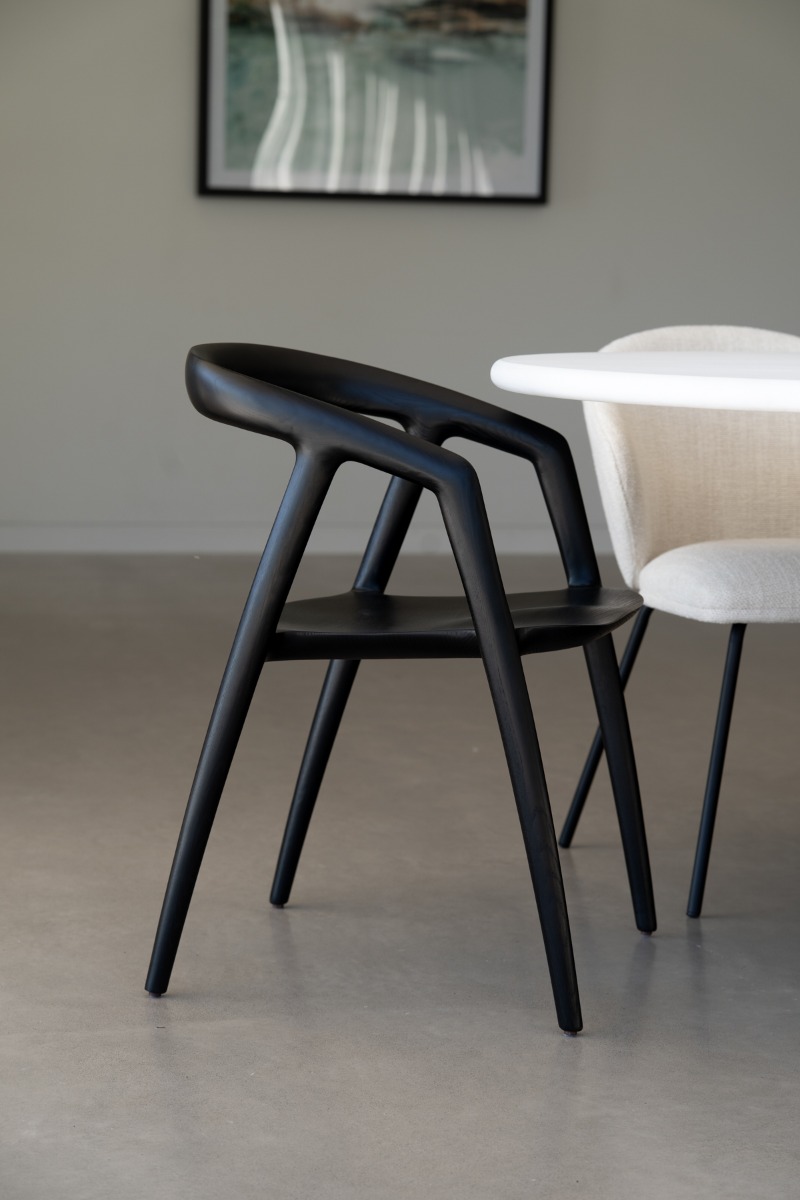 Cali Dining Chair Black, Width 54cm x Depth 55cm x Height 77cm - Image 19