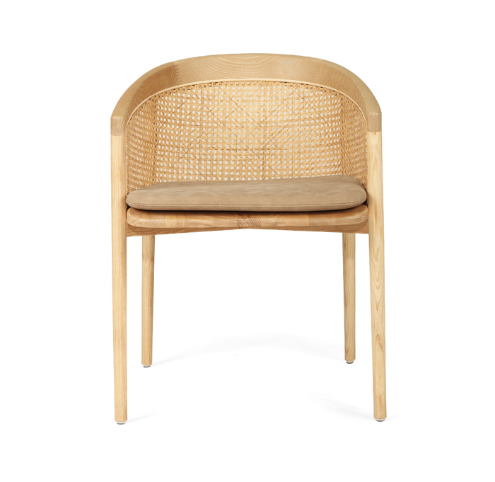 Axle Dining Chair Seat Cushion Light Khaki, Width 49cm x Depth 43cm x Height 3cm