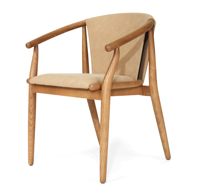 Enzo Dining Chair Light Khaki, Width 59cm x Depth 56cm x Height 76.5cm
