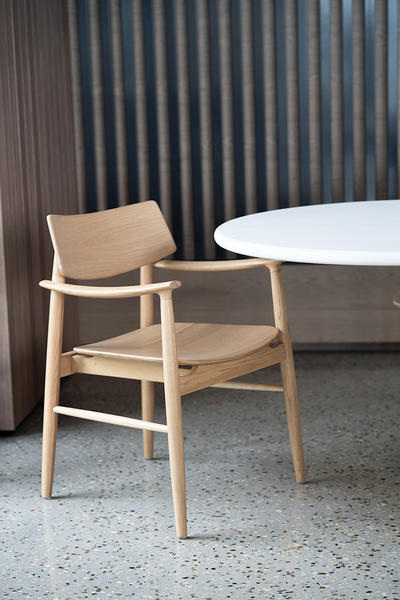 Harlow Dining Armchair Natural with Timber Seat, W 56cm x D 56cm x H 80cm - Image 7