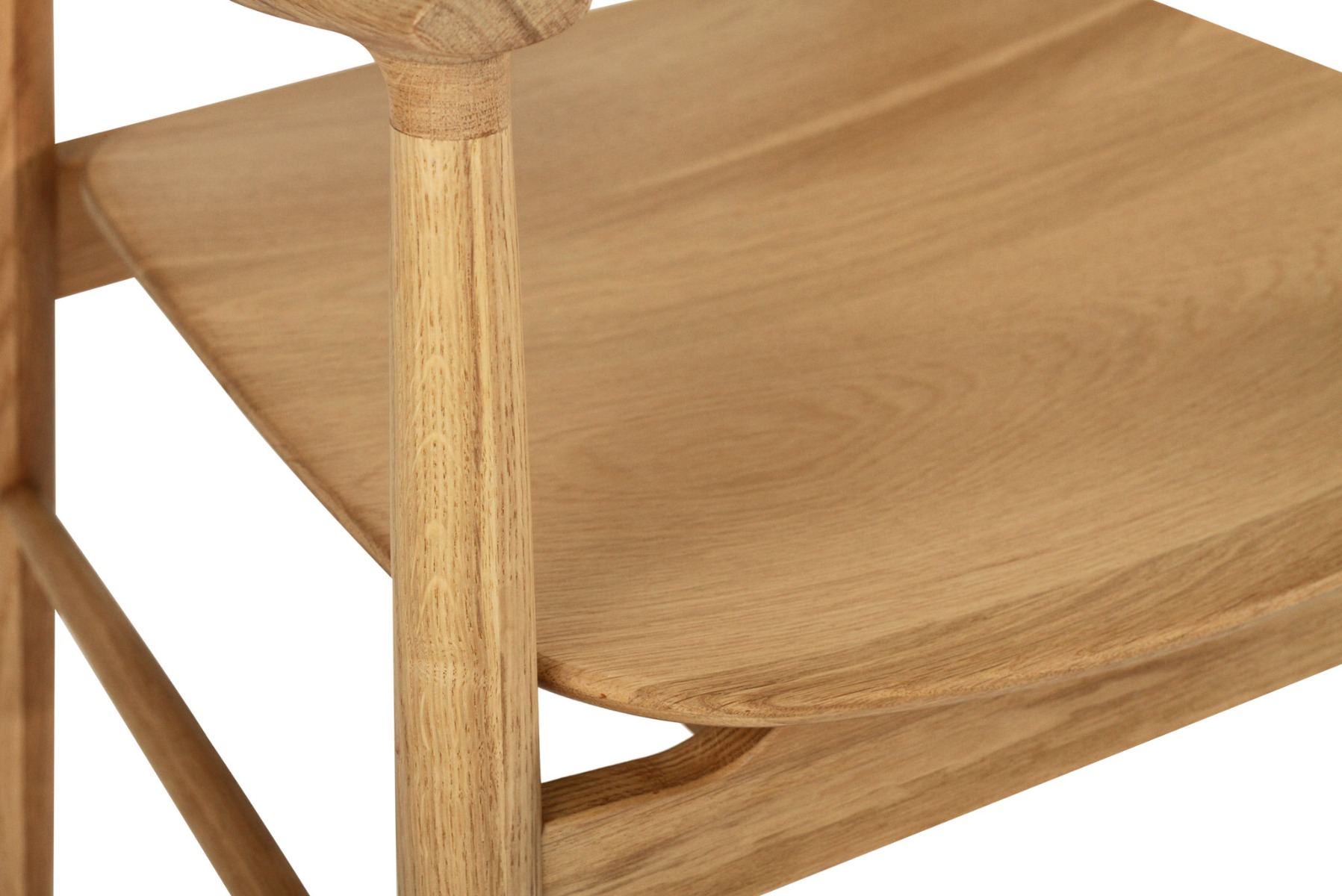 Harlow Dining Armchair Natural with Timber Seat, W 56cm x D 56cm x H 80cm - Image 9