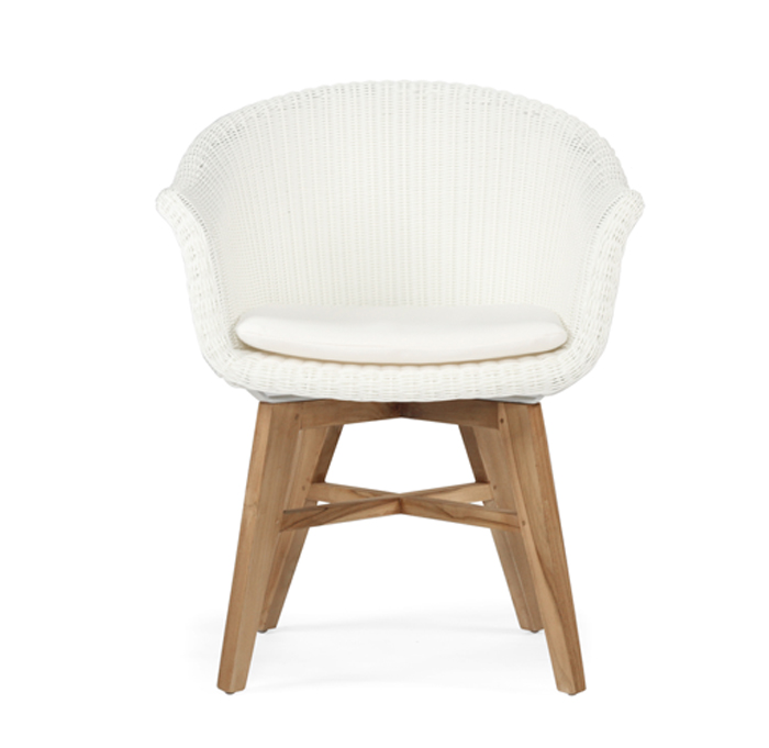 Oceanic Outdoor Arm Chair White, Width 65cm x Depth 55cm x Height 83cm