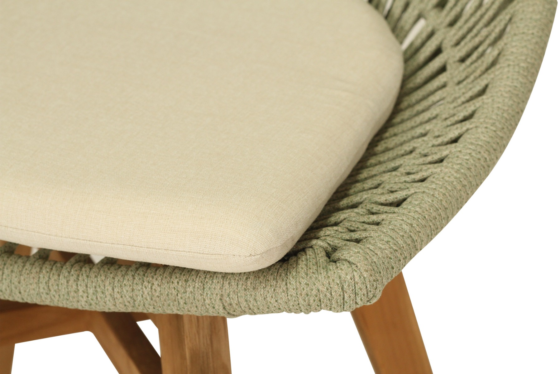 Oceanic Outdoor Dining Chair Sage Green, Width 55cm x Depth 49cm x Height 82cm - Image 5