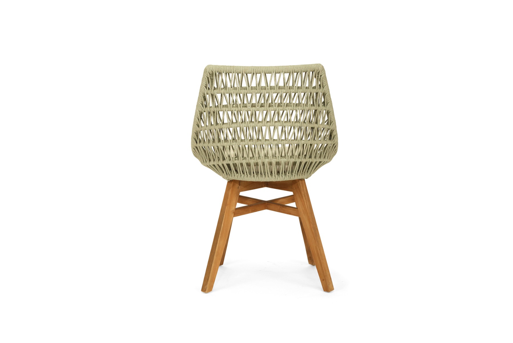 Oceanic Outdoor Dining Chair Sage Green, Width 55cm x Depth 49cm x Height 82cm - Image 6