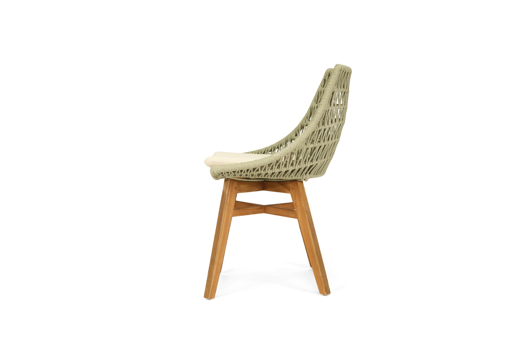 Oceanic Outdoor Dining Chair Sage Green, Width 55cm x Depth 49cm x Height 82cm - Image 8
