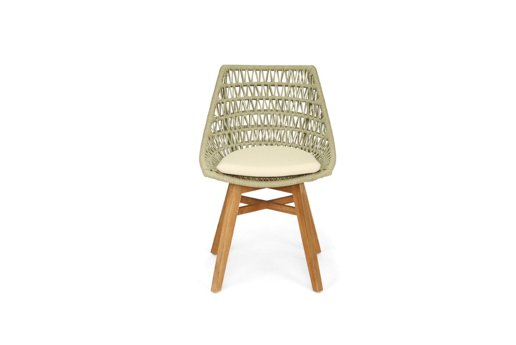 Oceanic Outdoor Dining Chair Sage Green, Width 55cm x Depth 49cm x Height 82cm - Image 9